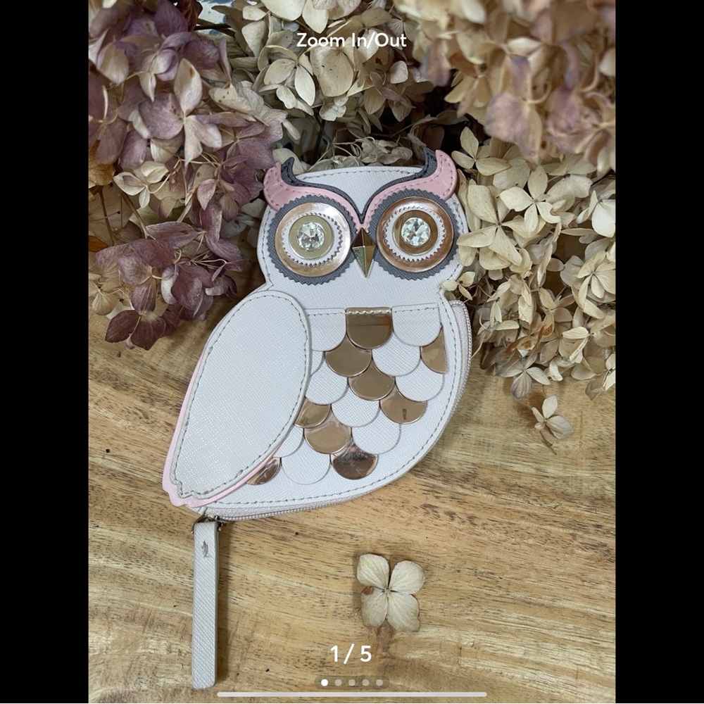 Kate Spade Owl Pink and Tan Coin Purse 
NWOT
